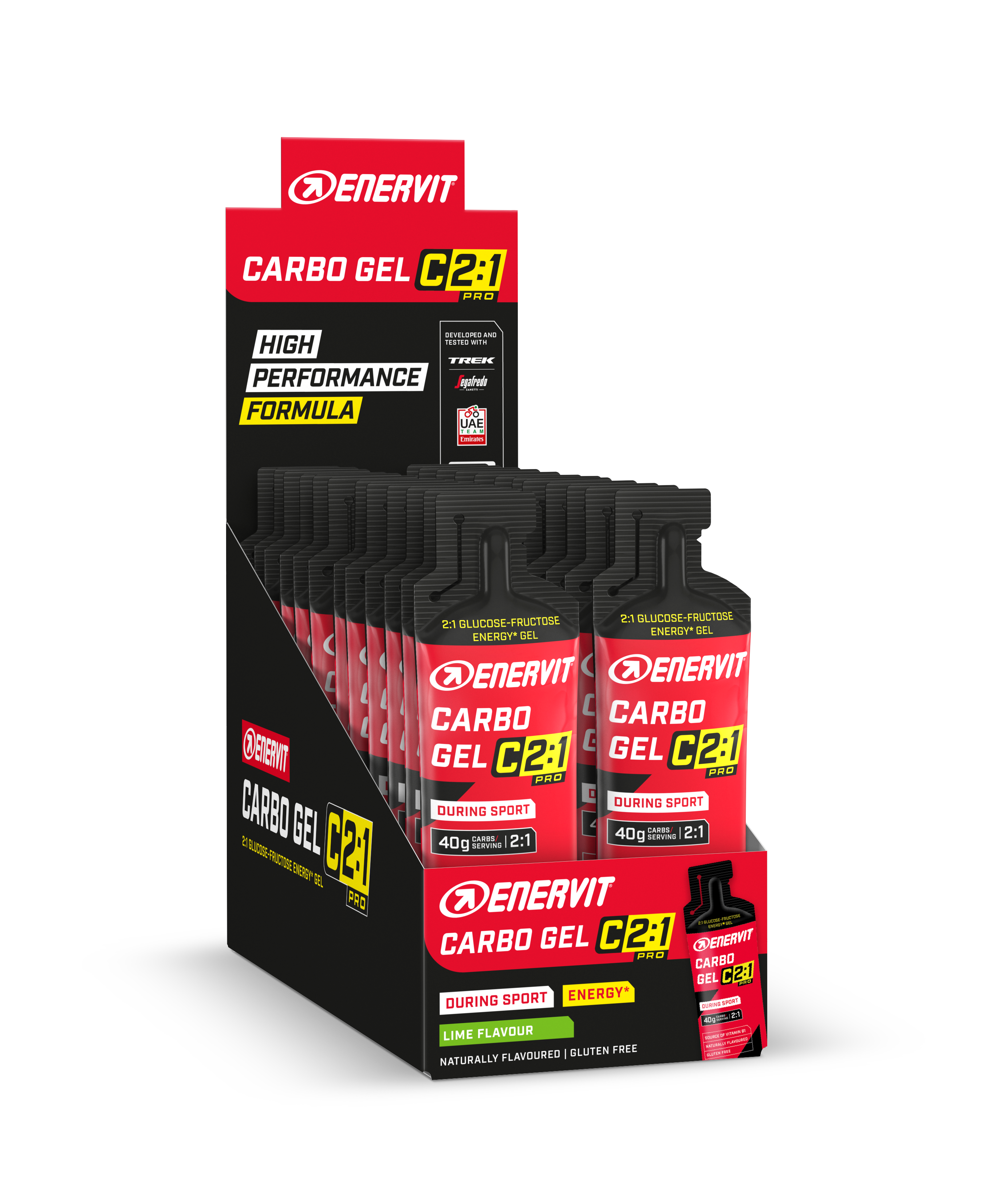 Enervit supports every stage of performance: preparation before, energy and hydration during, optimized recovery after