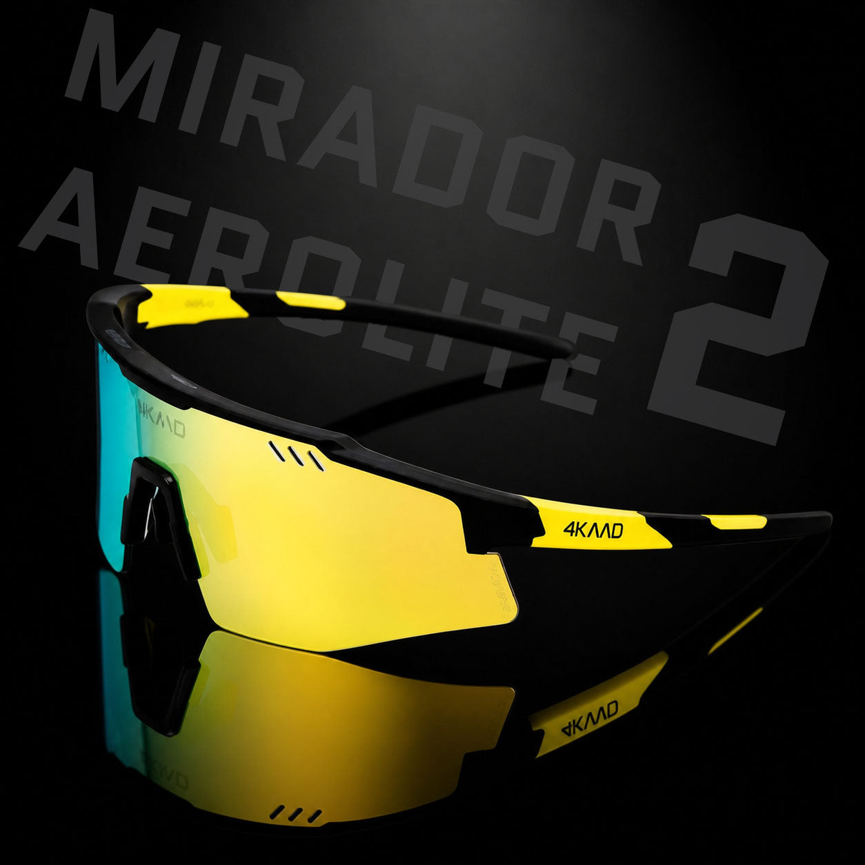 mirador aerolite 2 sports glasses for cycling in yellow for tour de france