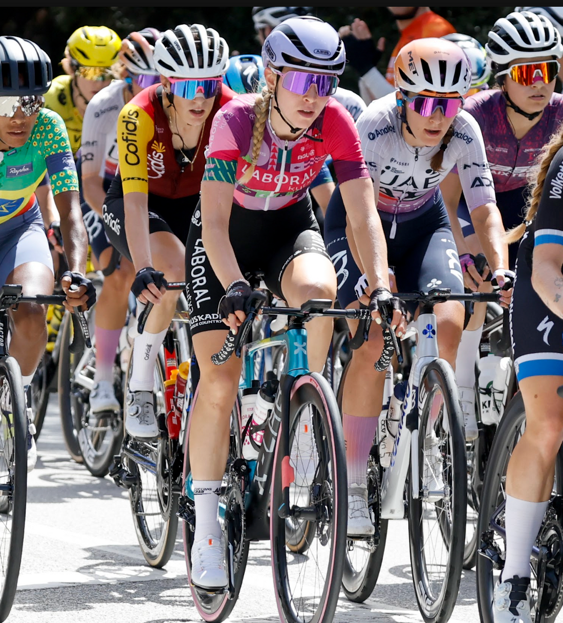 Team laboral Kutxa using 4KAAD sports glasses designed for cycling