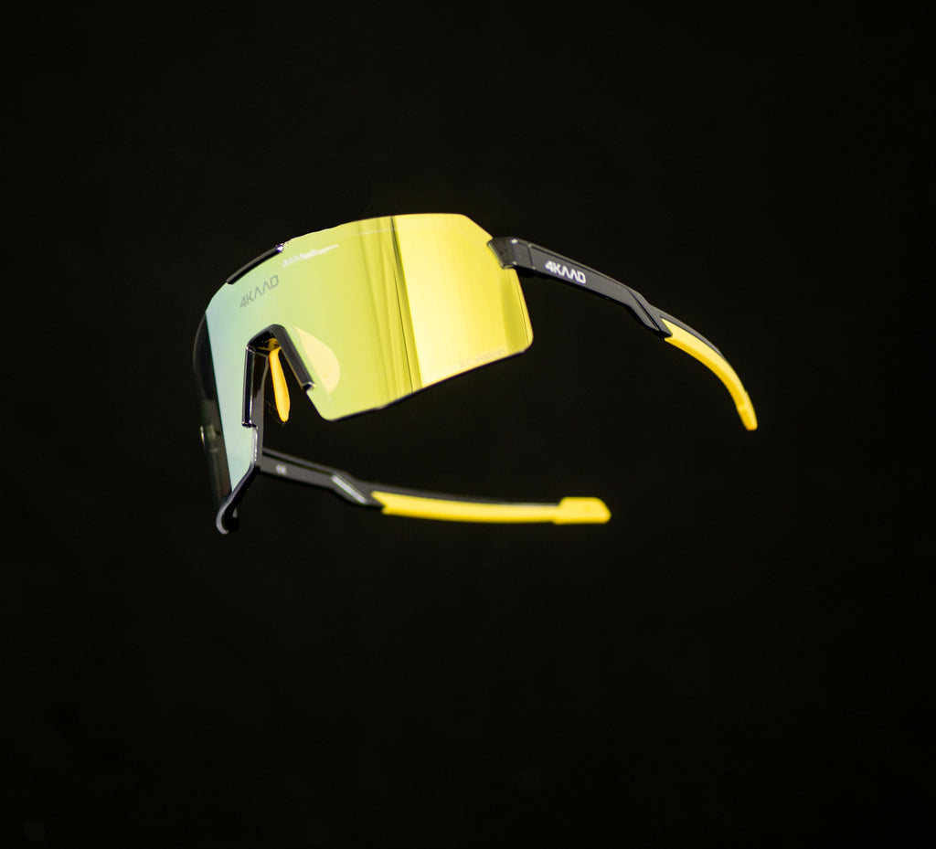 BEAT RACE Sports Glasses, black gold, ZEISS lens gold mirror - 4KAAD