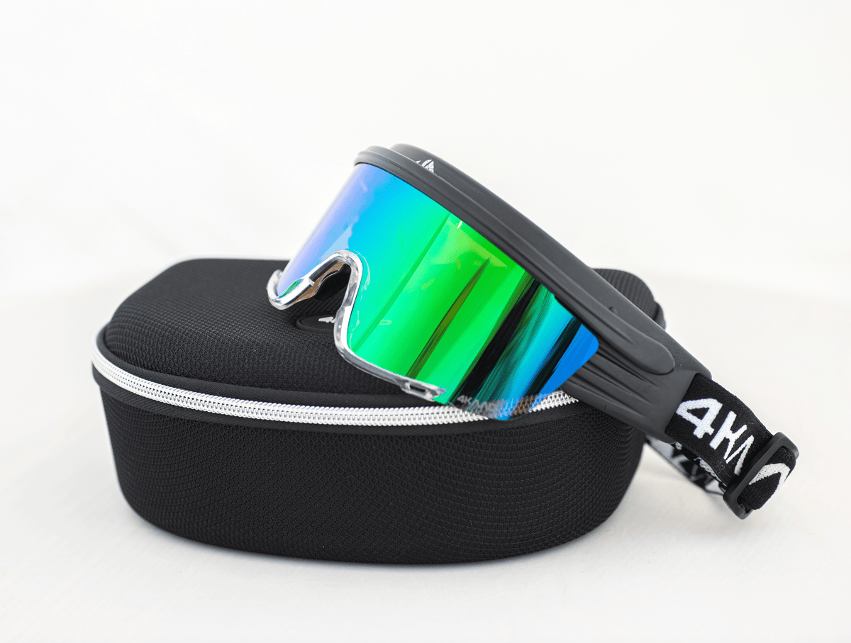SNOW EAGLE 2 Ski Goggles - Black with Green Mirror Lens - 4KAAD