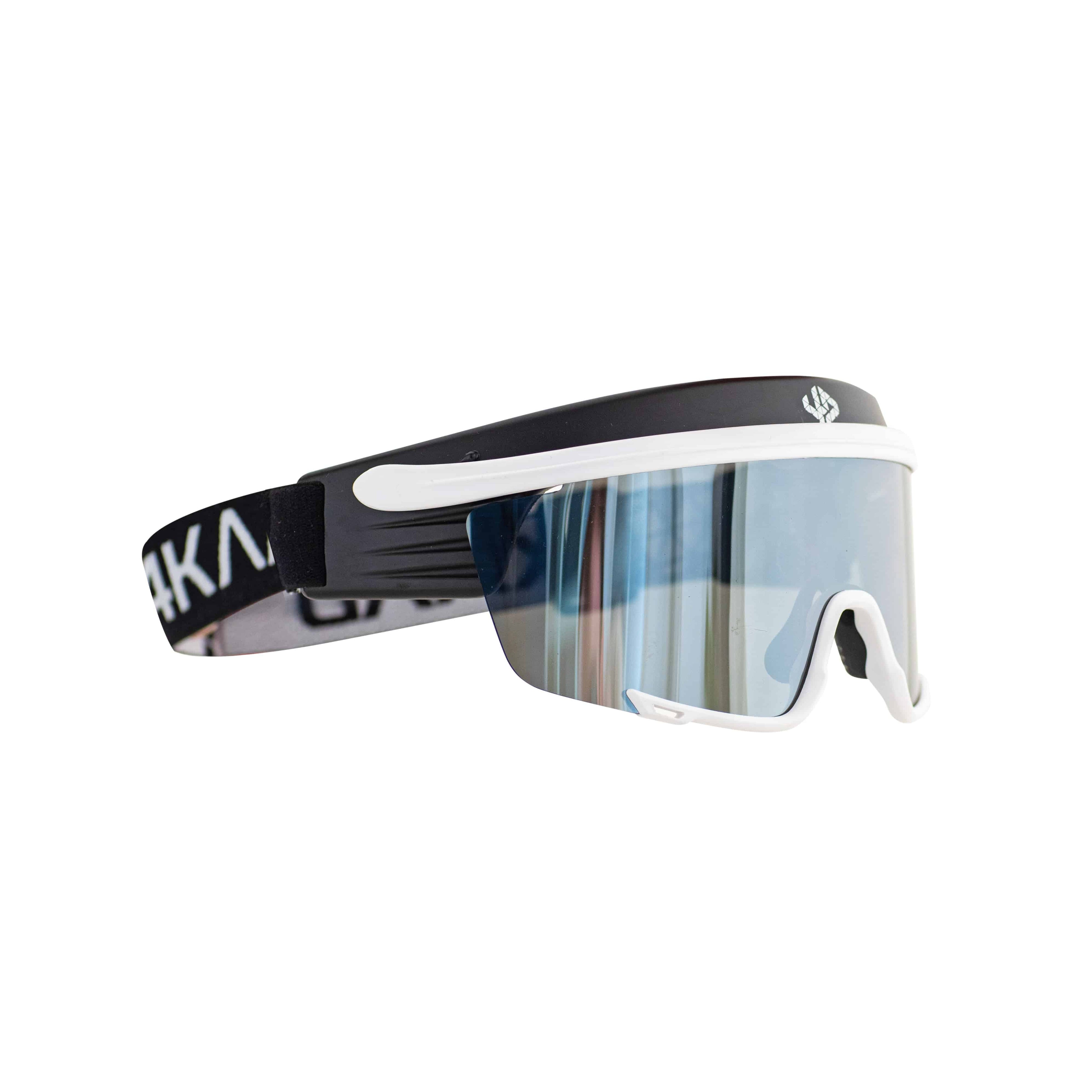 SNOW EAGLE 2 Ski Goggles - White & Black with Silver Mirror Lens - 4KAAD