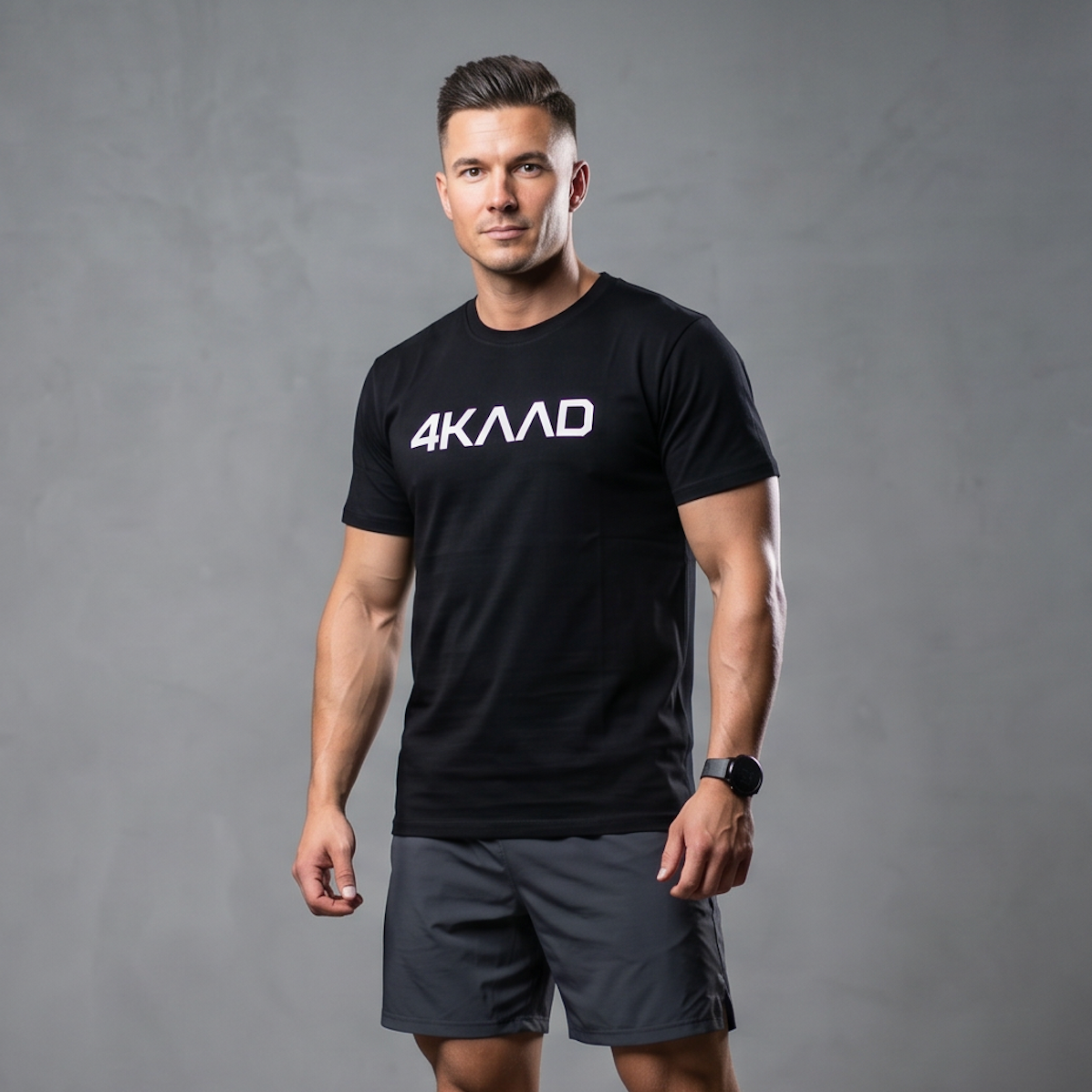 4KAAD Brand T Shirt , black -white