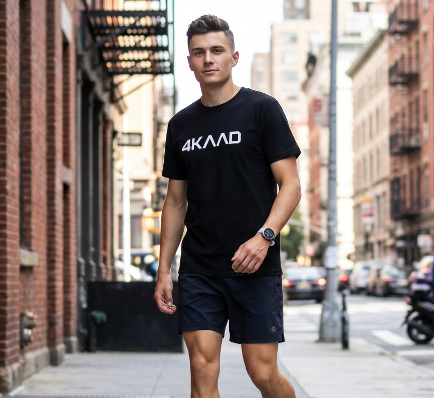 4KAAD Brand T Shirt , black -white