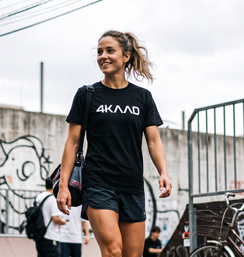 4KAAD Brand T Shirt , black -white