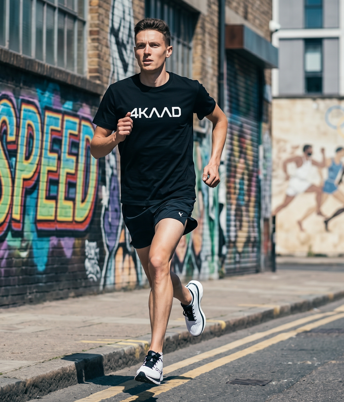 4KAAD Brand T Shirt , black -white