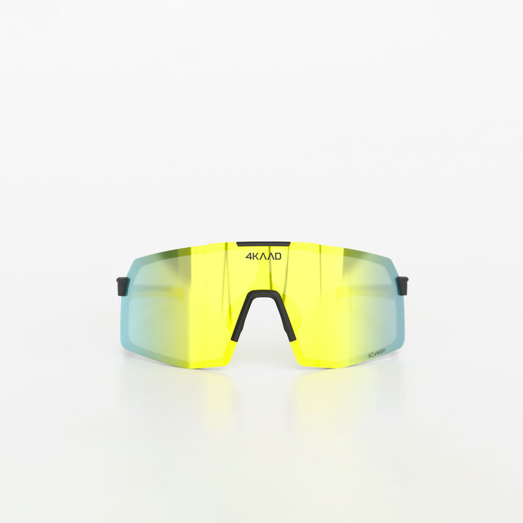 BEAT RACE Sports Glasses - black gold, with gold MULTI LAYER MIRROR lens
