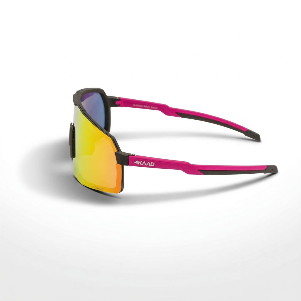 BEAT RACE Cycling Glasses - Pink & White XCvision MULTI LAYER MIRROR Lens
