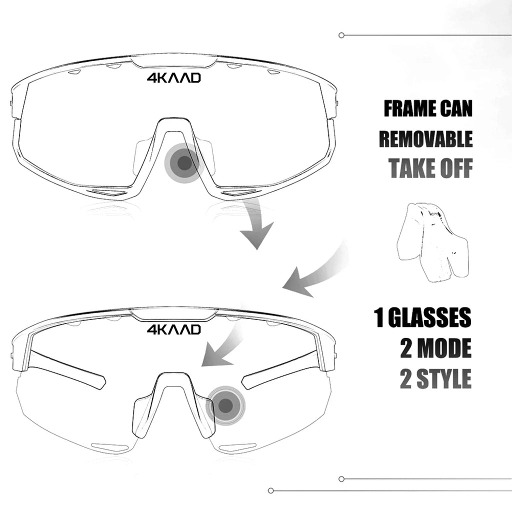 MIRADOR Sports Glasses - Transparent Matte with ZEISS Silver Blue Mirror Lens - 4KAAD