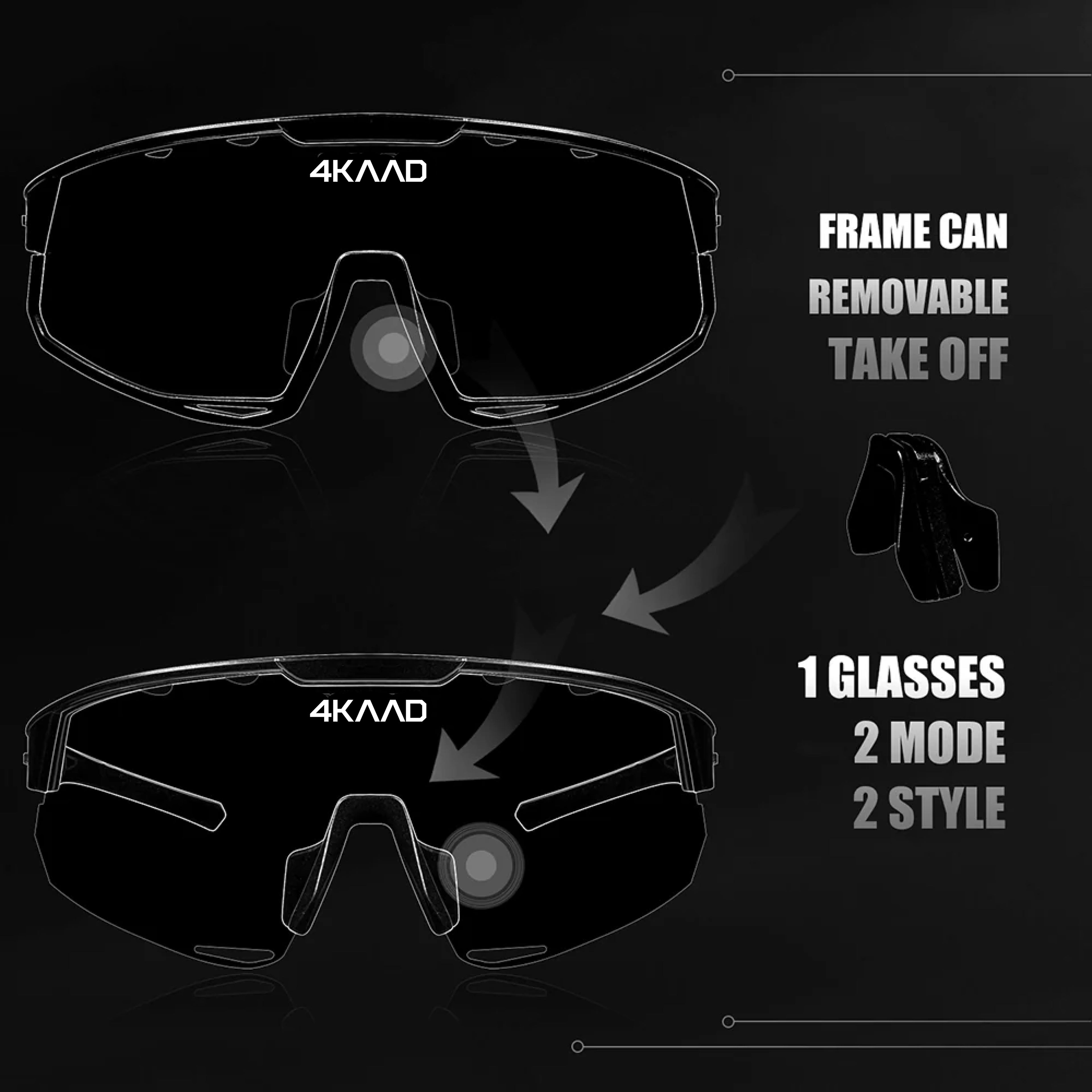 MIRADOR Sports Glasses - Transparent Matte with ZEISS Silver Blue Mirror Lens - 4KAAD