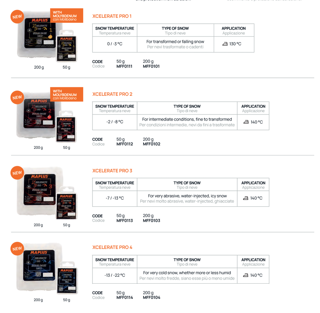 Maplus XCELERATOR PRO , 50g solid   ( PRO 1, 2 3 or 4 )