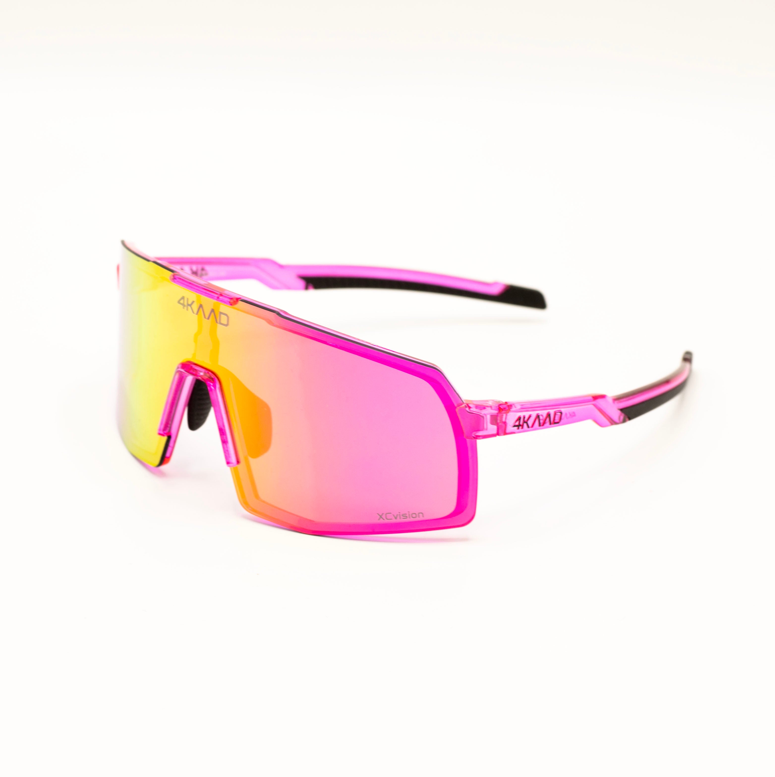 BEAT RACE Sportglasögon - Rosa & Vit Spegelglas