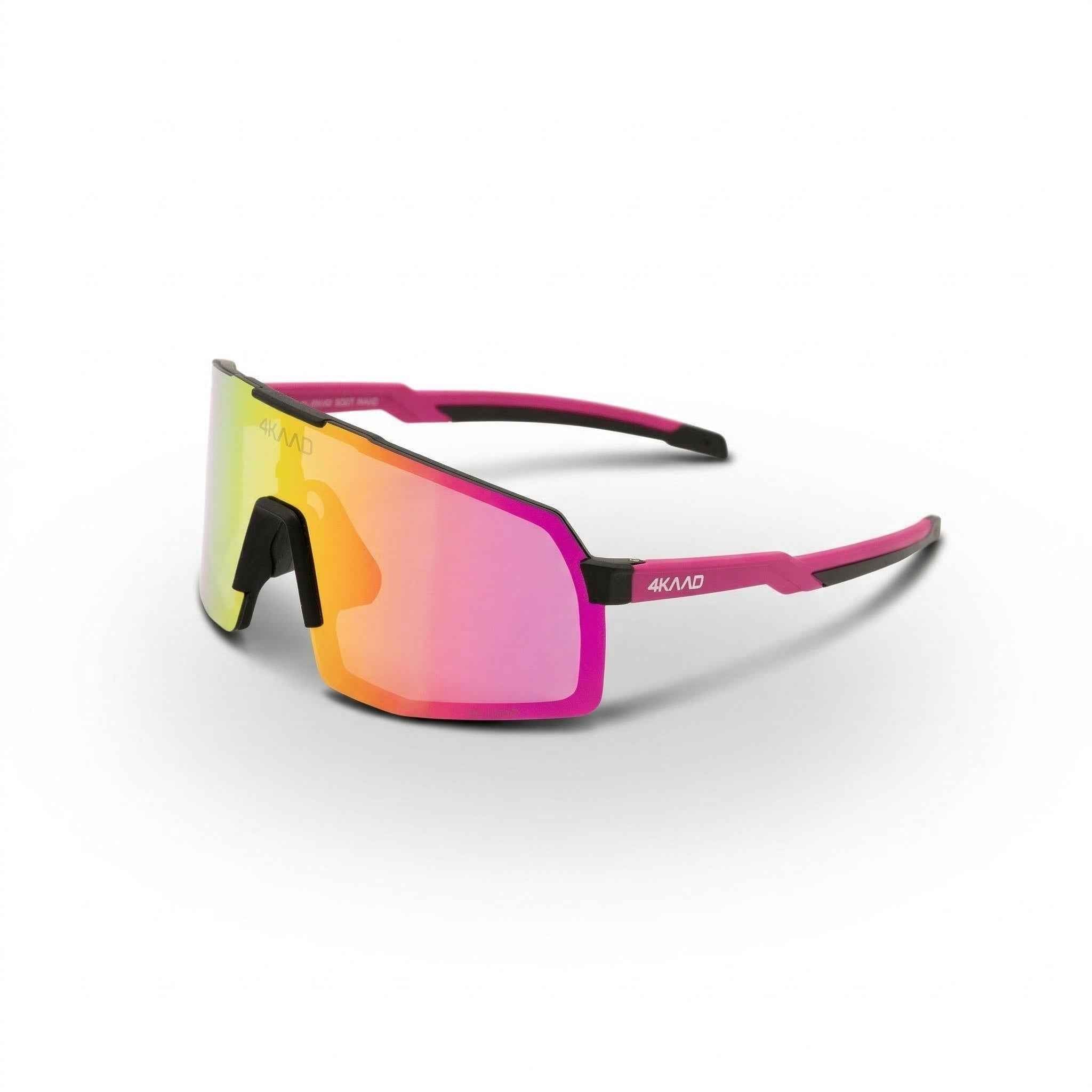 BEAT RACE Cycling Glasses - Pink & White XCvision MULTI LAYER MIRROR Lens - 4KAAD