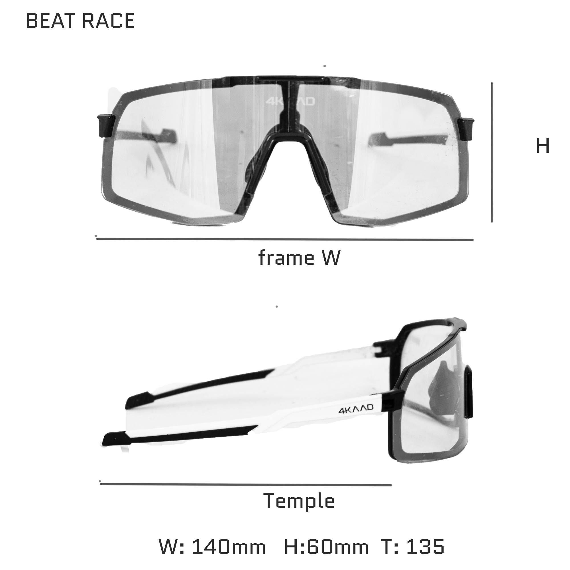 BEAT RACE Cycling Glasses - Pink & White XCvision MULTI LAYER MIRROR Lens - 4KAAD