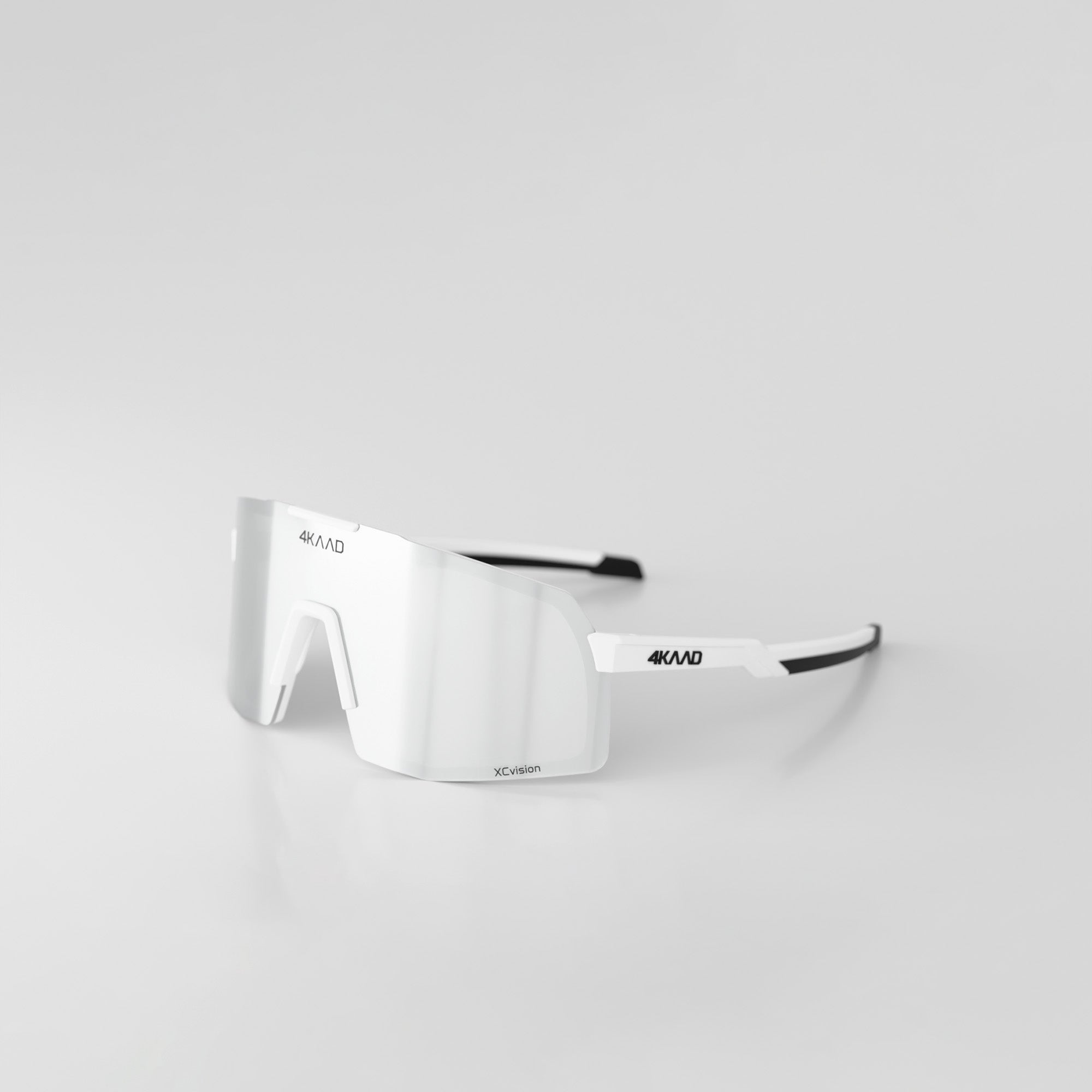 BEAT RACE Sport Glasses - White & Black with Silver XCvision MULTI LAYER MIRROR  Lens - 4KAAD