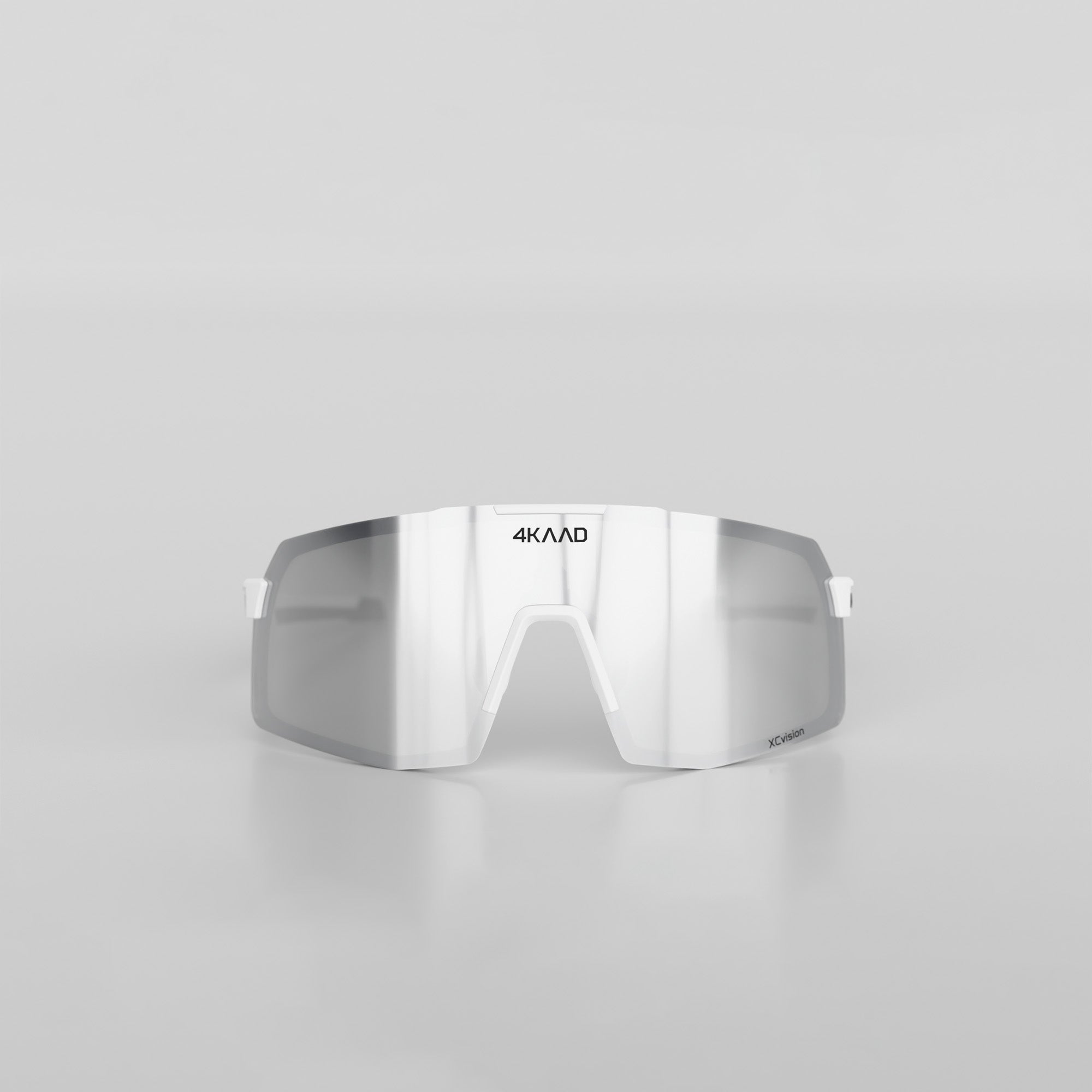 BEAT RACE Sport Glasses - White & Black with Silver XCvision MULTI LAYER MIRROR  Lens - 4KAAD