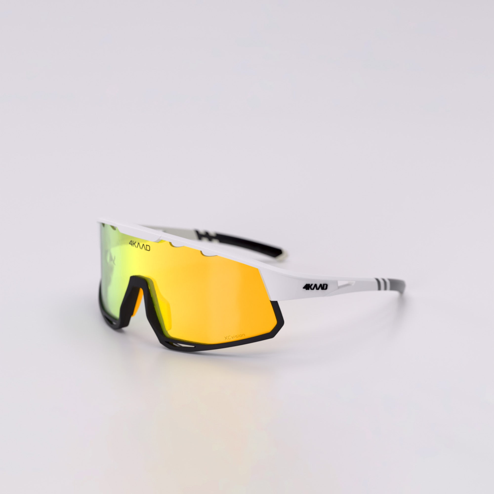 MIRADOR Sports Glasses - White & Gold Mirror - 4KAAD