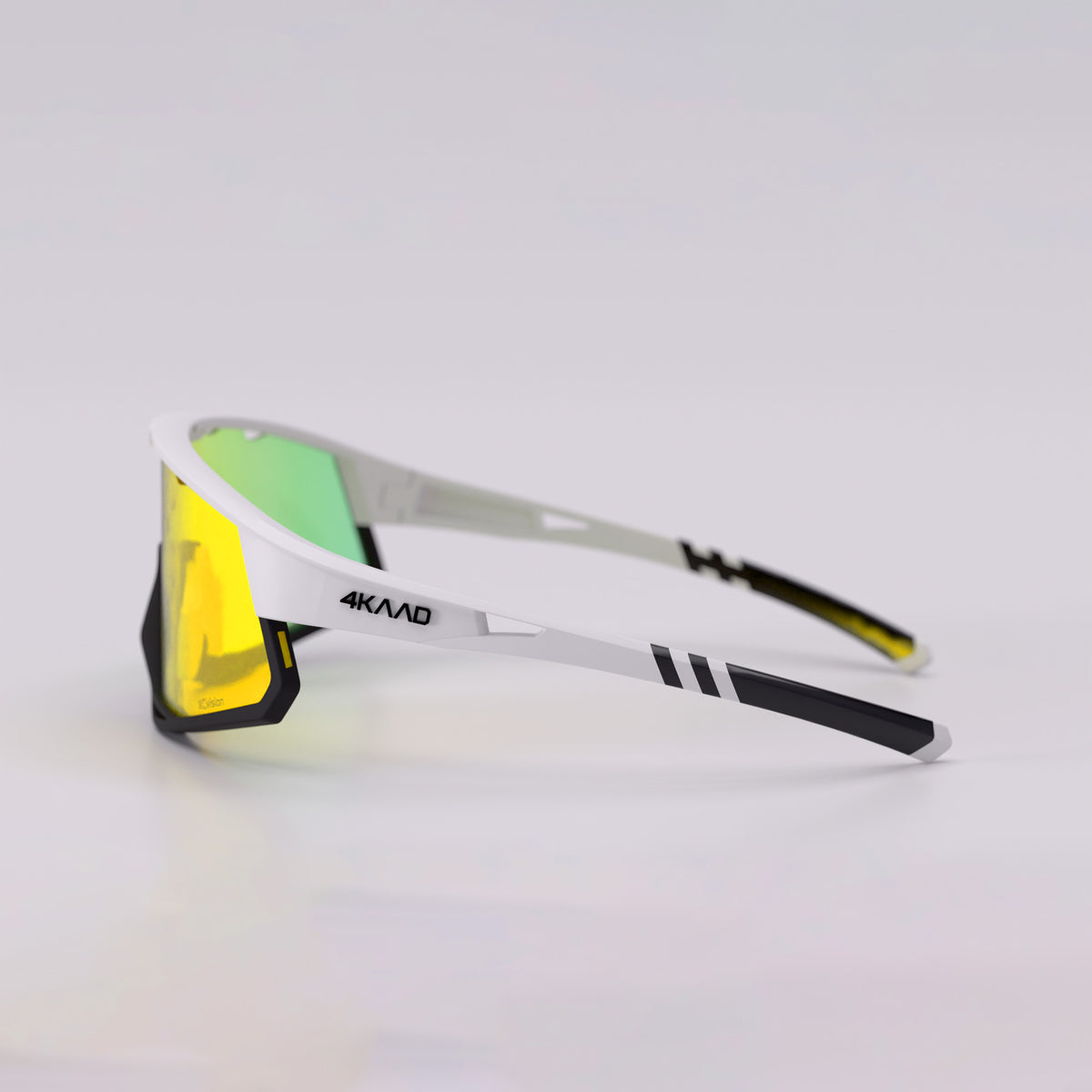 MIRADOR Sports Glasses - White & Gold Mirror - 4KAAD
