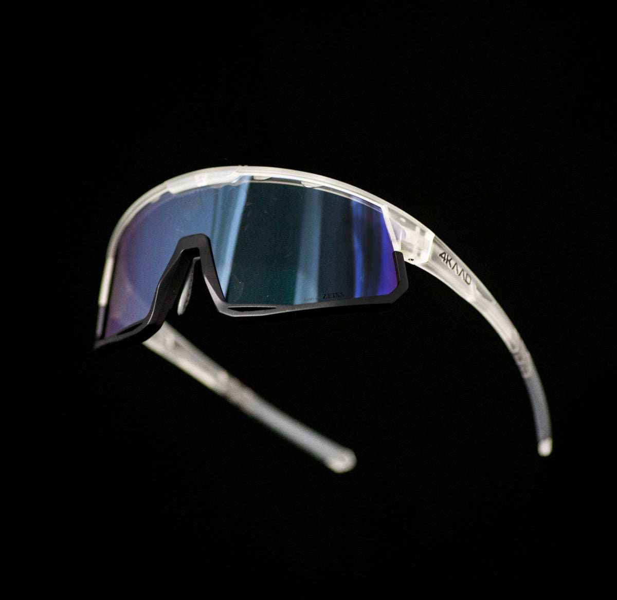 MIRADOR Sports Glasses - Transparent Matte with ZEISS Silver Blue Mirror Lens - 4KAAD