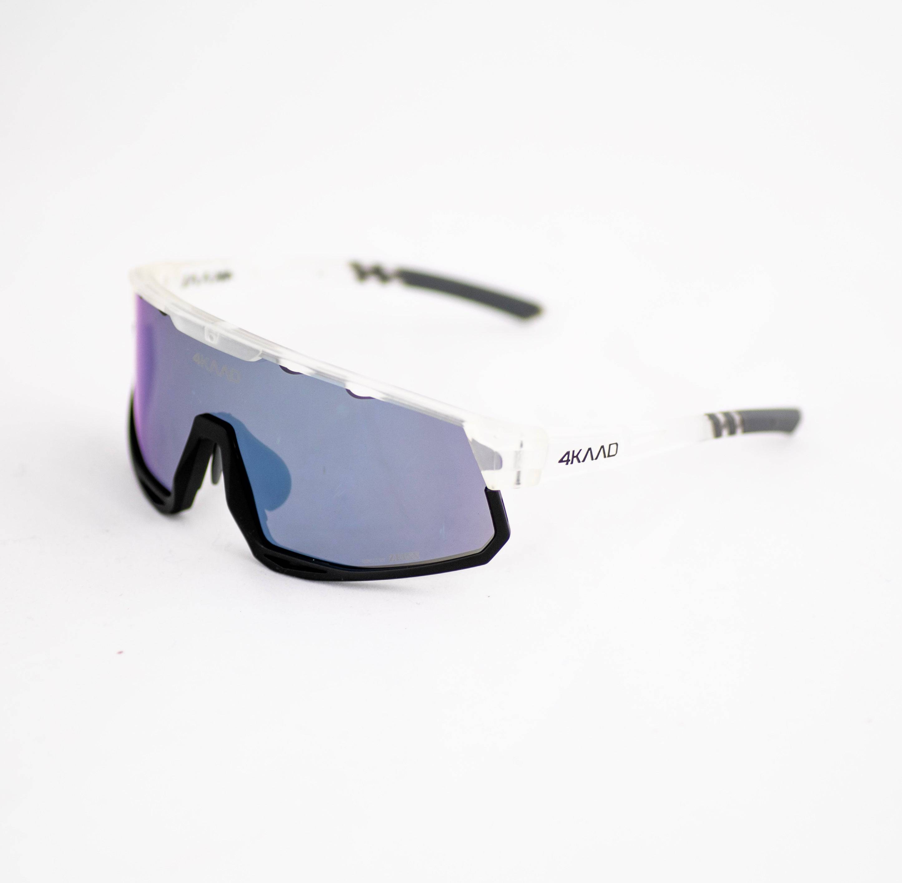 MIRADOR Sports Glasses - Transparent Matte with ZEISS Silver Blue Mirror Lens - 4KAAD