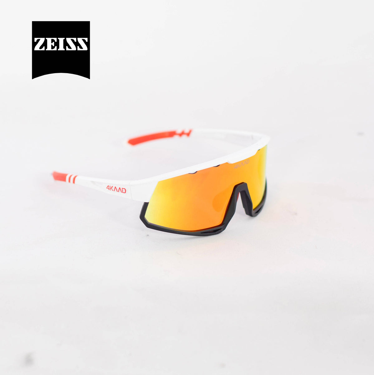 MIRADOR Sports Glasses - White & Red with ZEISS Red Mirror Lens - 4KAAD