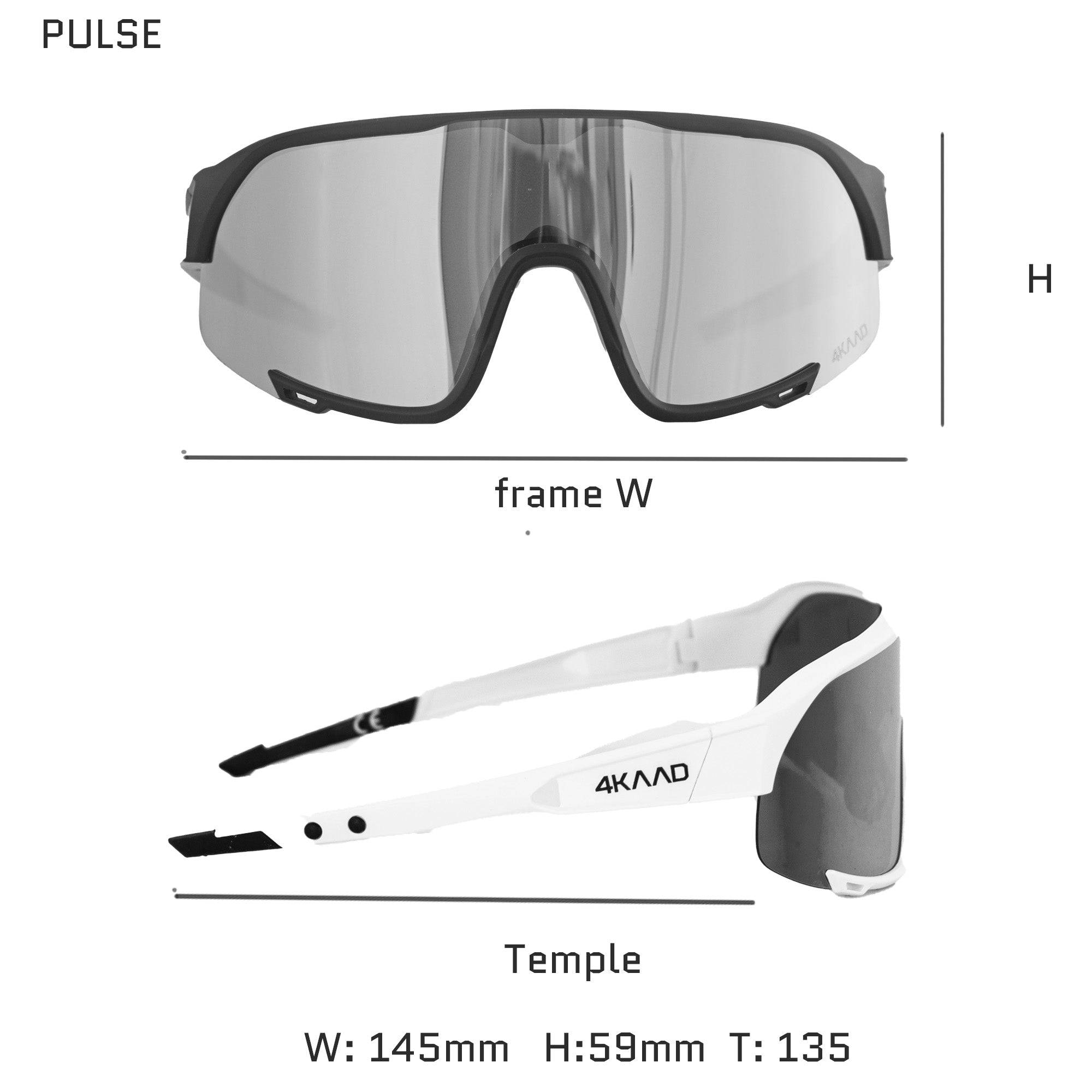 Pulse Active Sport Sunglasses - Black & Gold  Multi Layer Mirror lens - 4KAAD