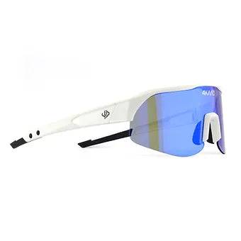 Pulse Active, white blue mirror, Sports glasses for cycling - 4KAAD
