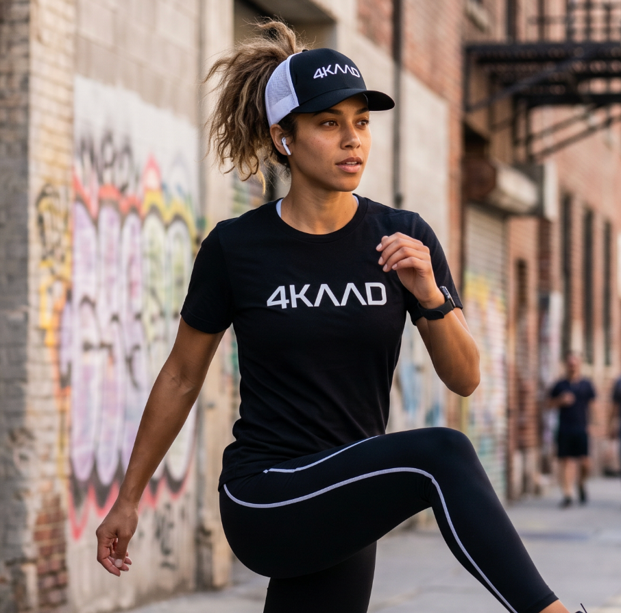 4KAAD Brand T Shirt , black -white