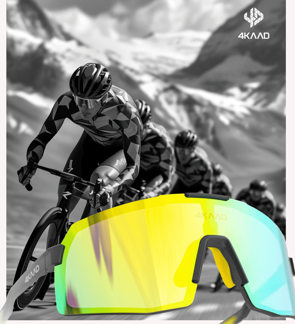 BEAT RACE Sports Glasses - Gold with Photochromic Lenses - 4KAAD
