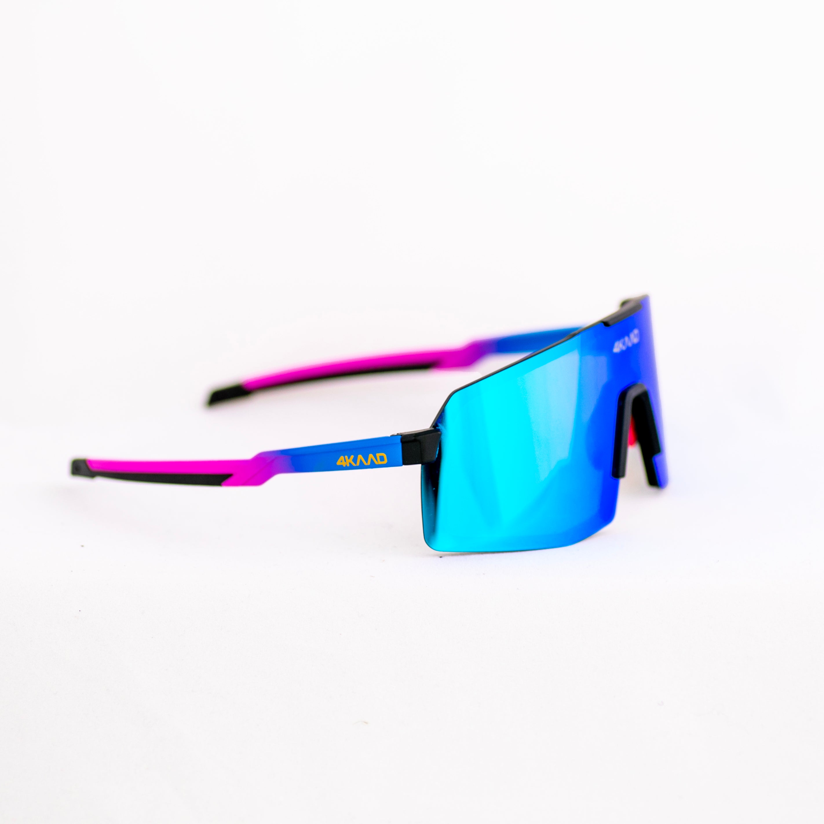 BEAT RACE Sports Glasses - blue-pink, with blue MULTI-LAYER MIRROR lens - 4KAAD