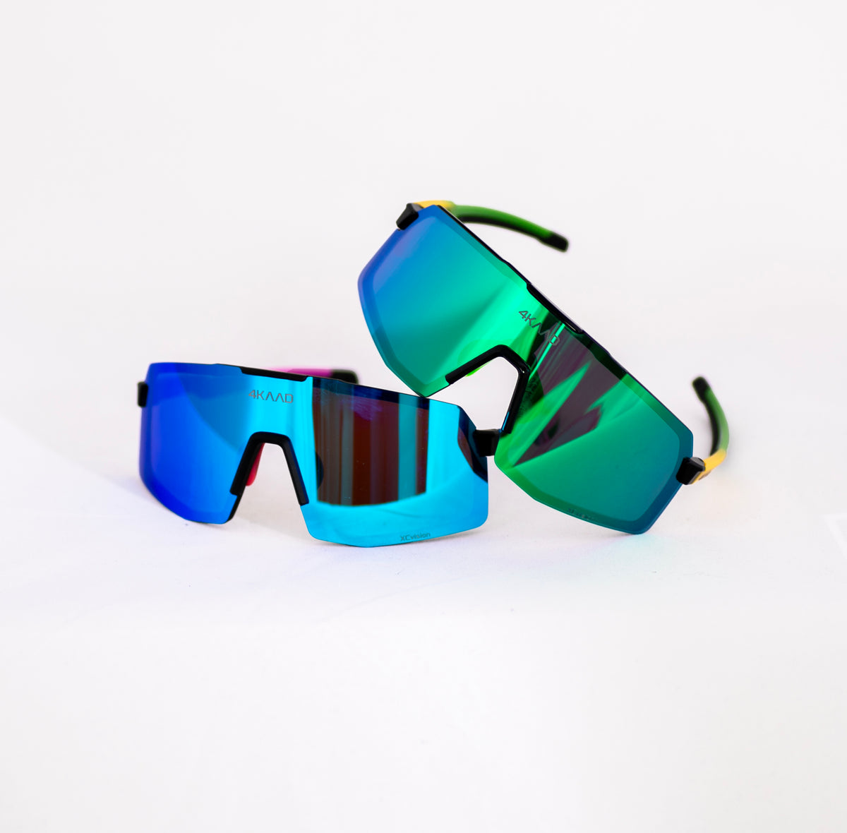 BEAT RACE Sports Glasses - green yellow, with green MULTI LAYER MIRROR lens - 4KAAD