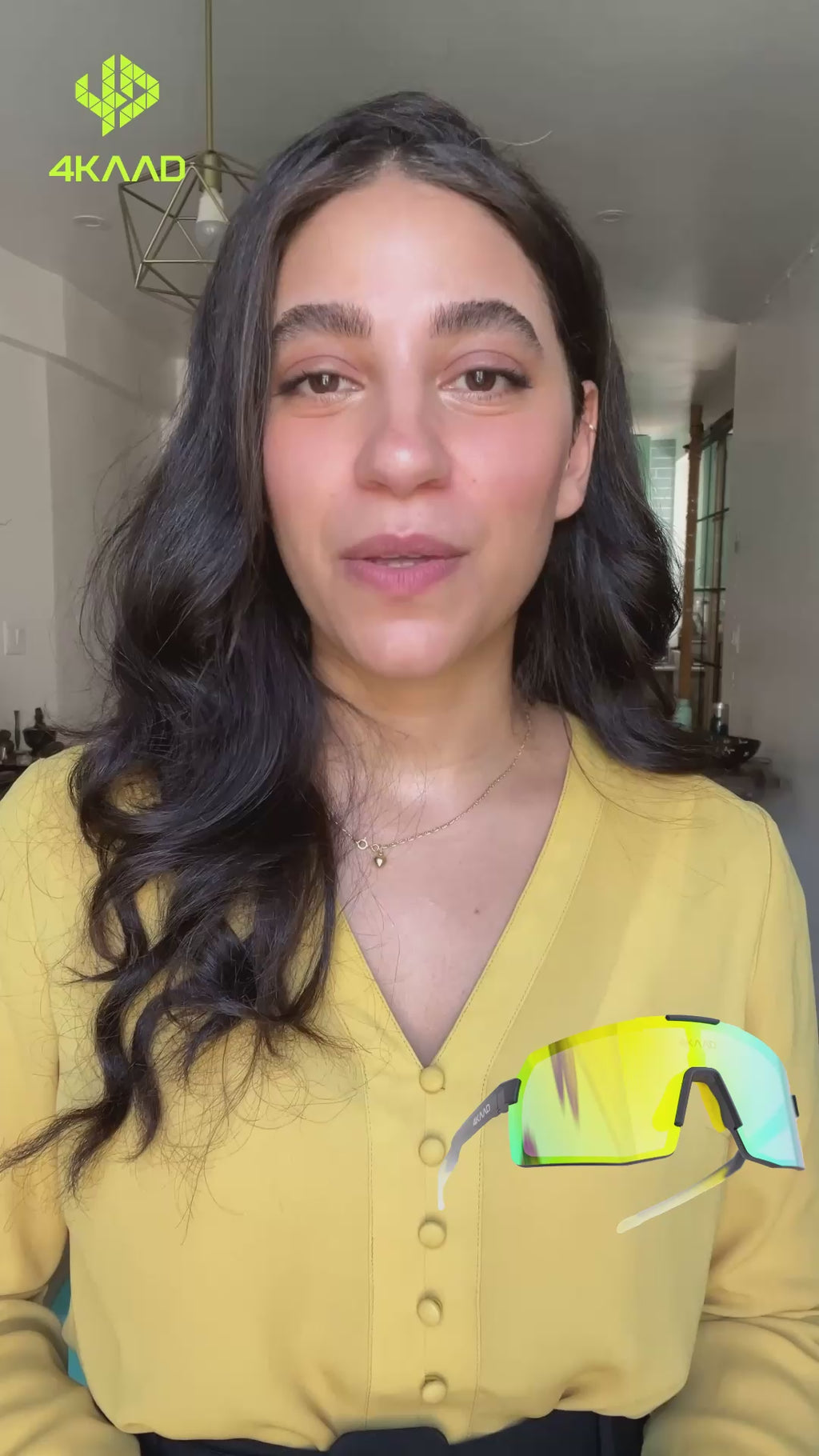 BEAT RACE Sports Glasses - Gold with Photochromic Lenses